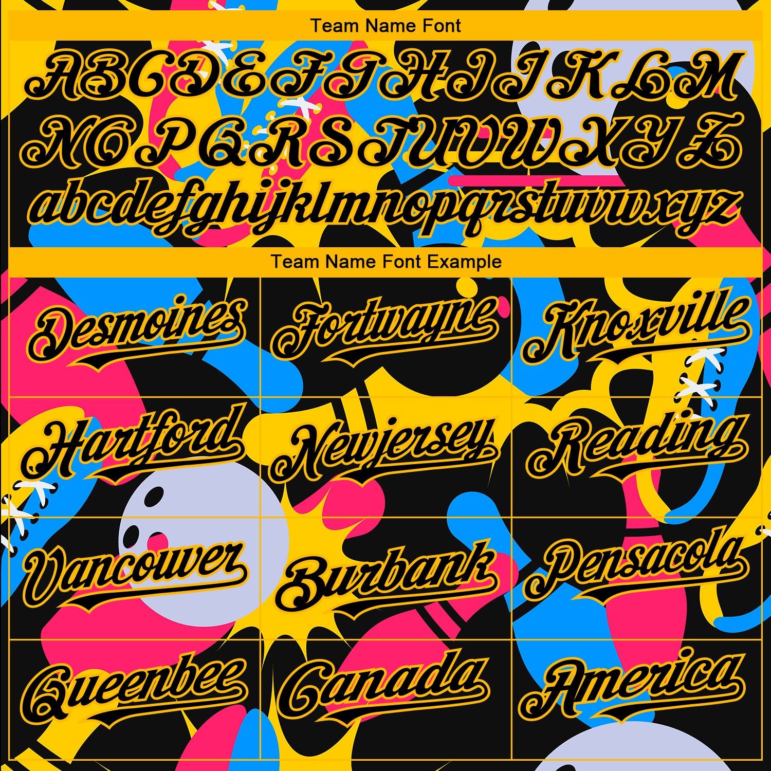 Custom Black Yellow 3D Pattern Design Bowling Authentic Jersey - Image 4