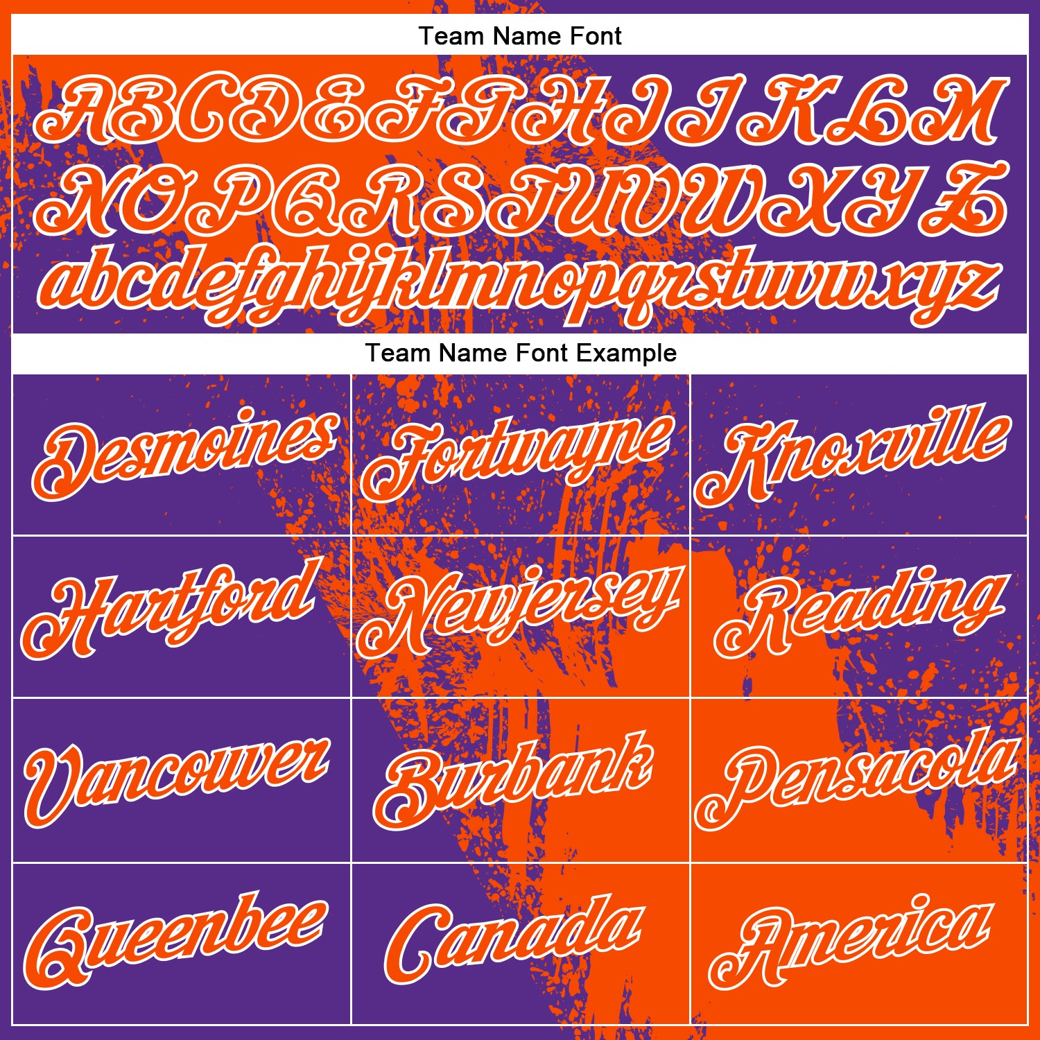 Custom Orange Purple-White 3D Pattern Design Abstract Brush Stroke Performance T-Shirt - Image 3