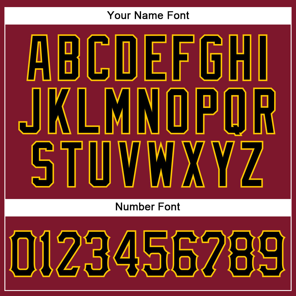 Custom Crimson Black-Gold Authentic Sleeveless Jersey - Image 4