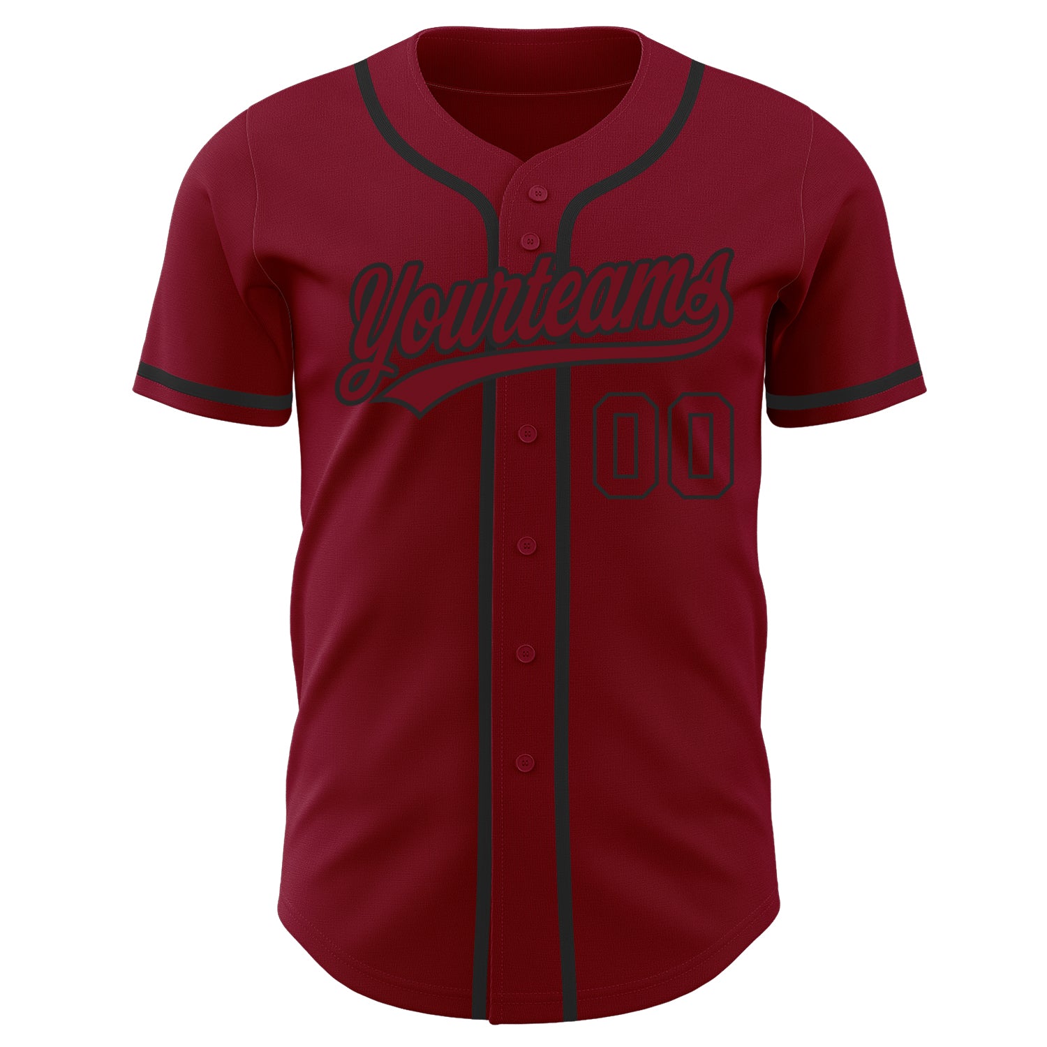 Custom Crimson Crimson-Black Authentic Jersey - Image 2