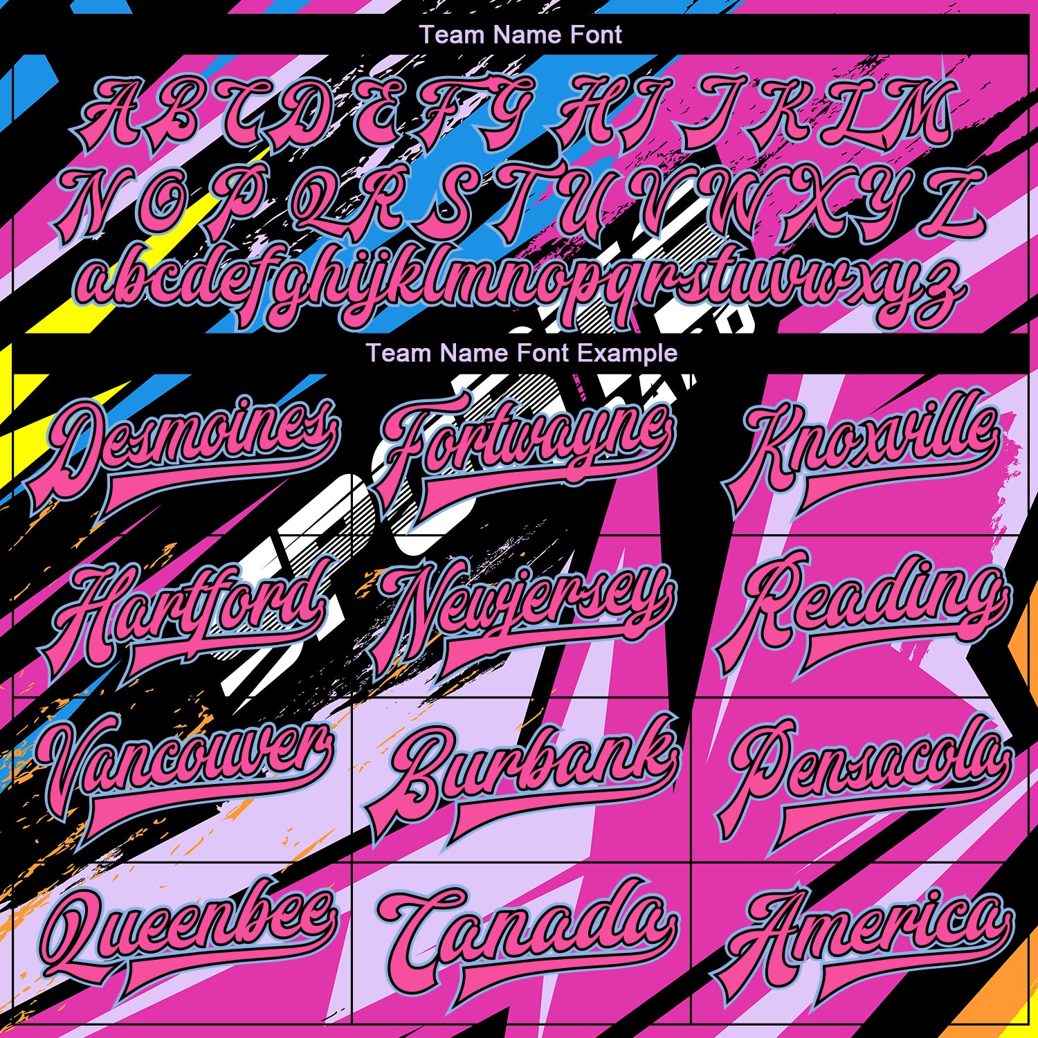 Custom Graffiti Pattern Pink Black-Light Blue Sports 3D Bomber Full-Snap Varsity Letterman Jacket - Image 4