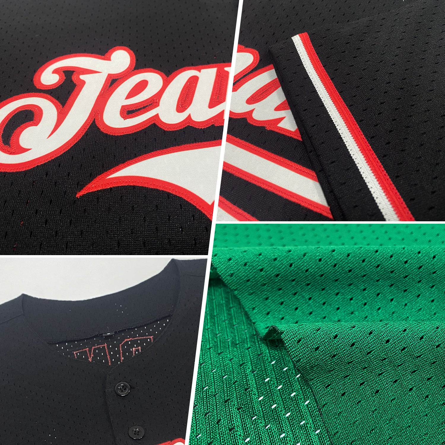 Custom Kelly Green White-Yellow Mesh Authentic Throwback Jersey - Image 2
