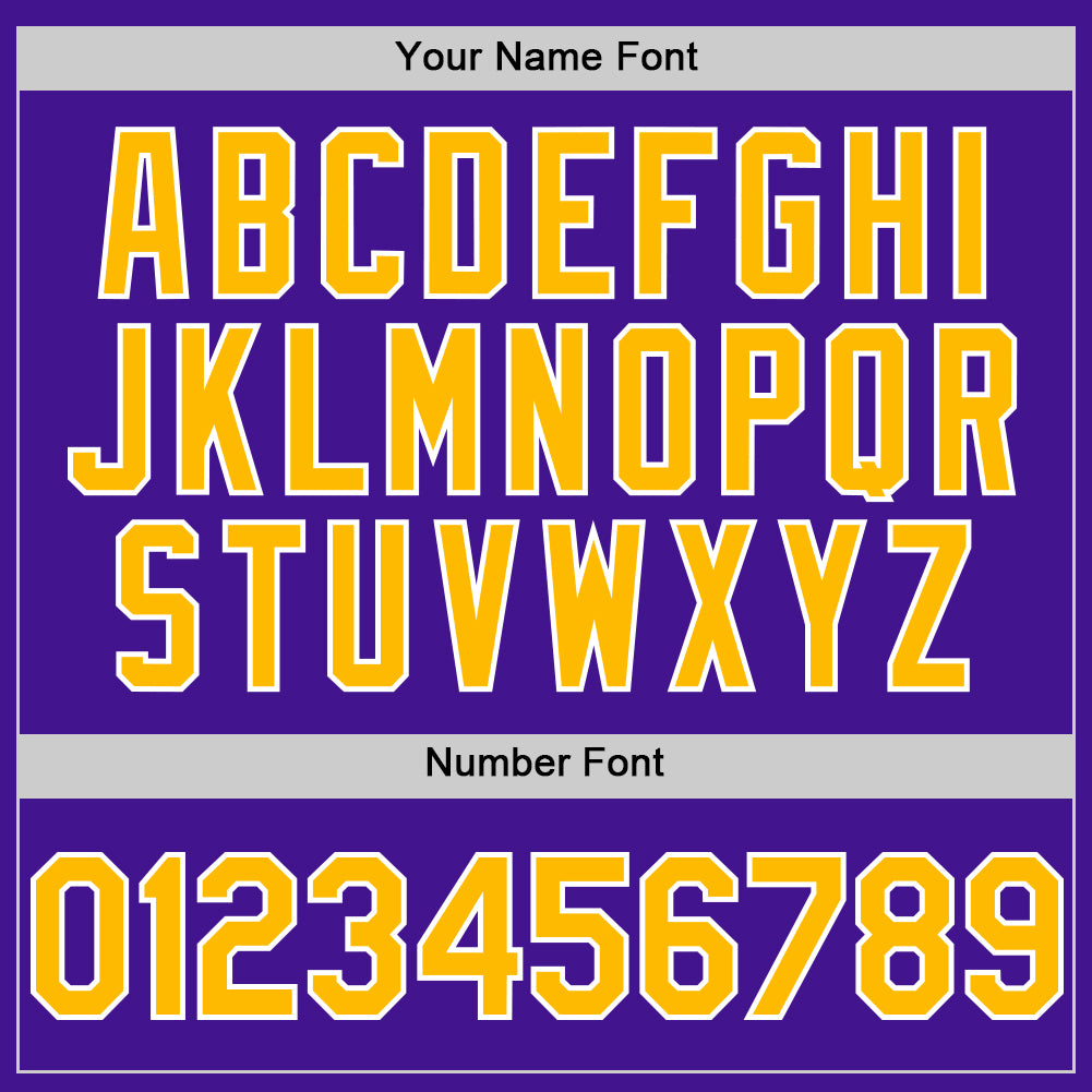 Custom Purple Gold-White Mesh Authentic Throwback Jersey - Image 5