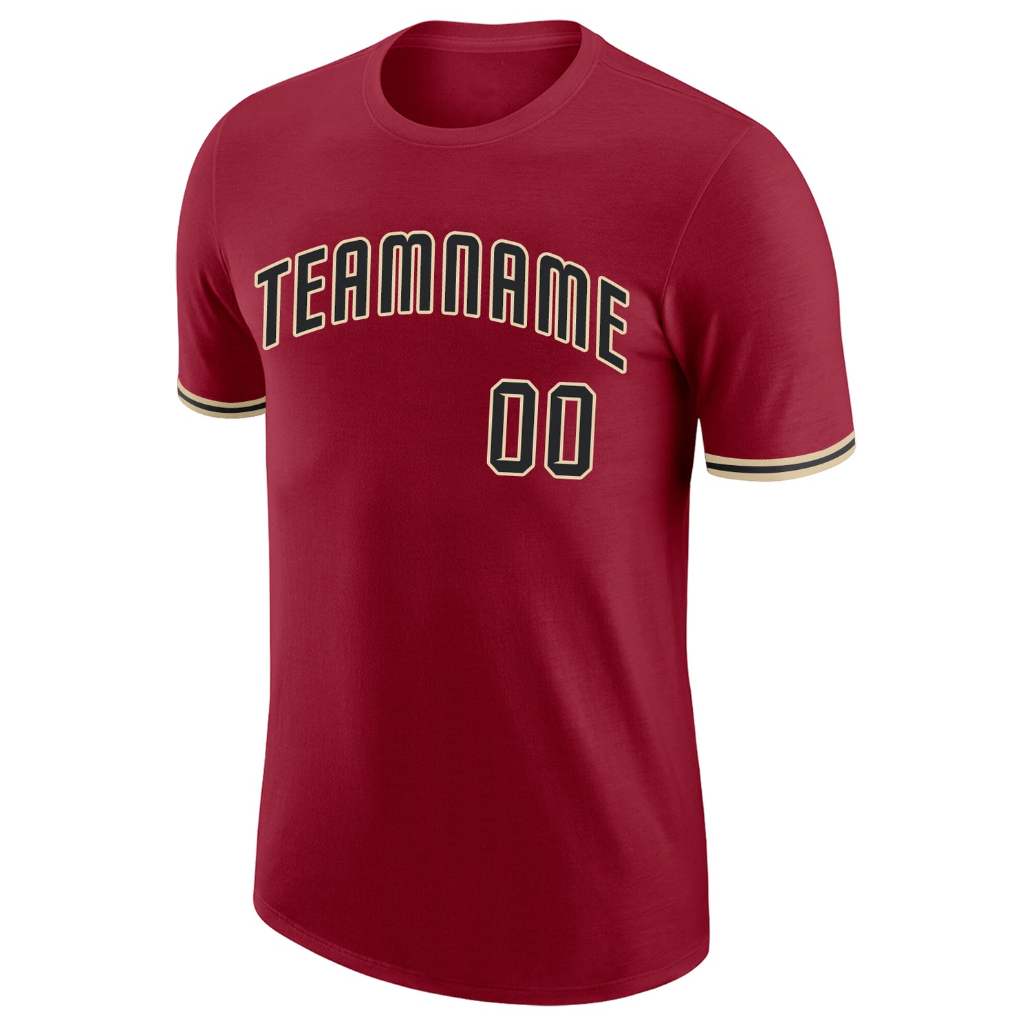 Custom Crimson Black-City Cream Performance T-Shirt - Image 5