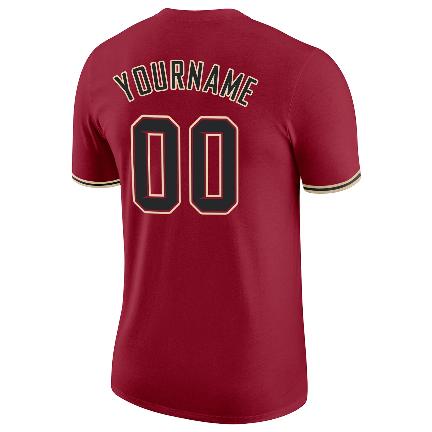 Custom Crimson Black-City Cream Performance T-Shirt - Image 6