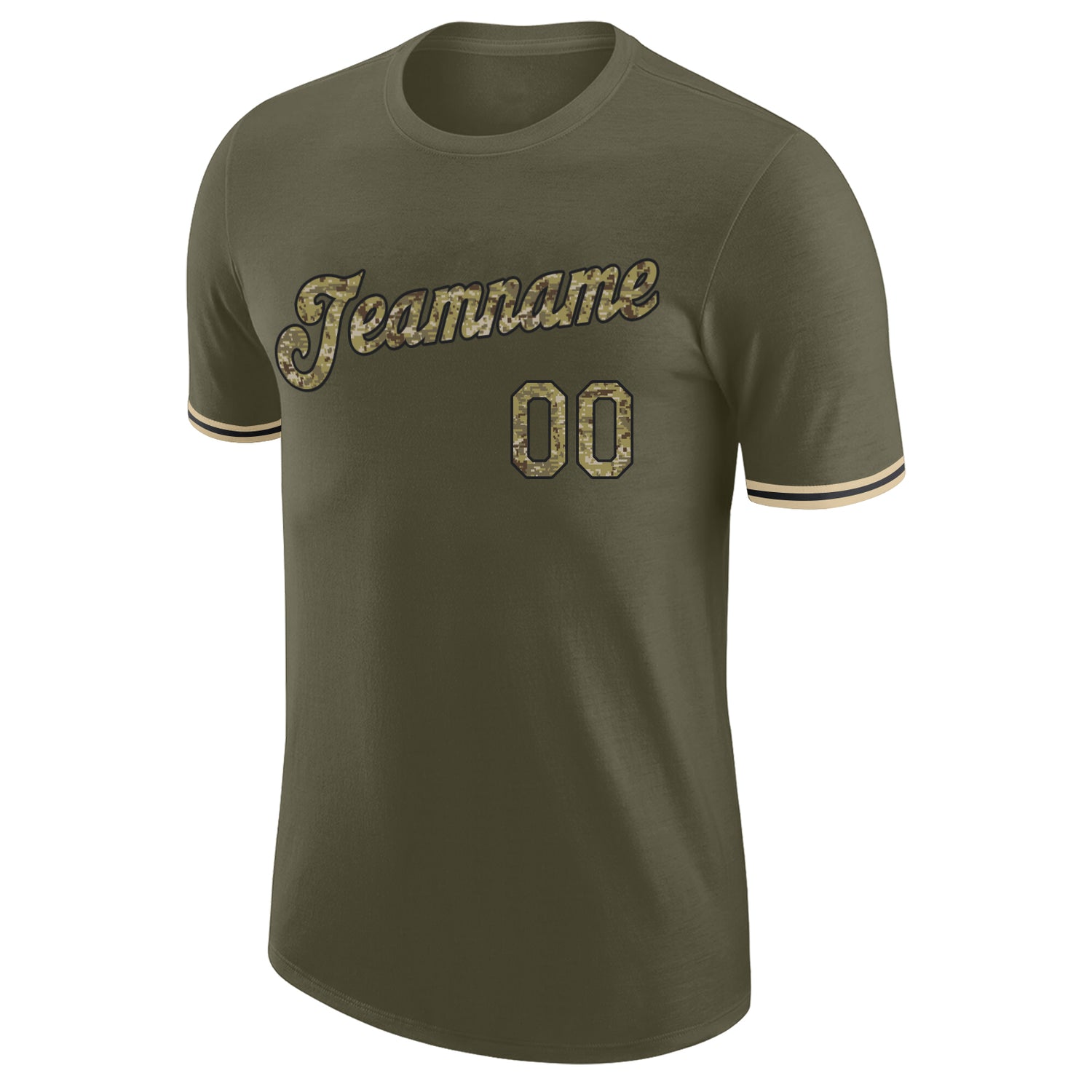 Custom Olive Camo-Black Performance Salute To Service T-Shirt - Image 6