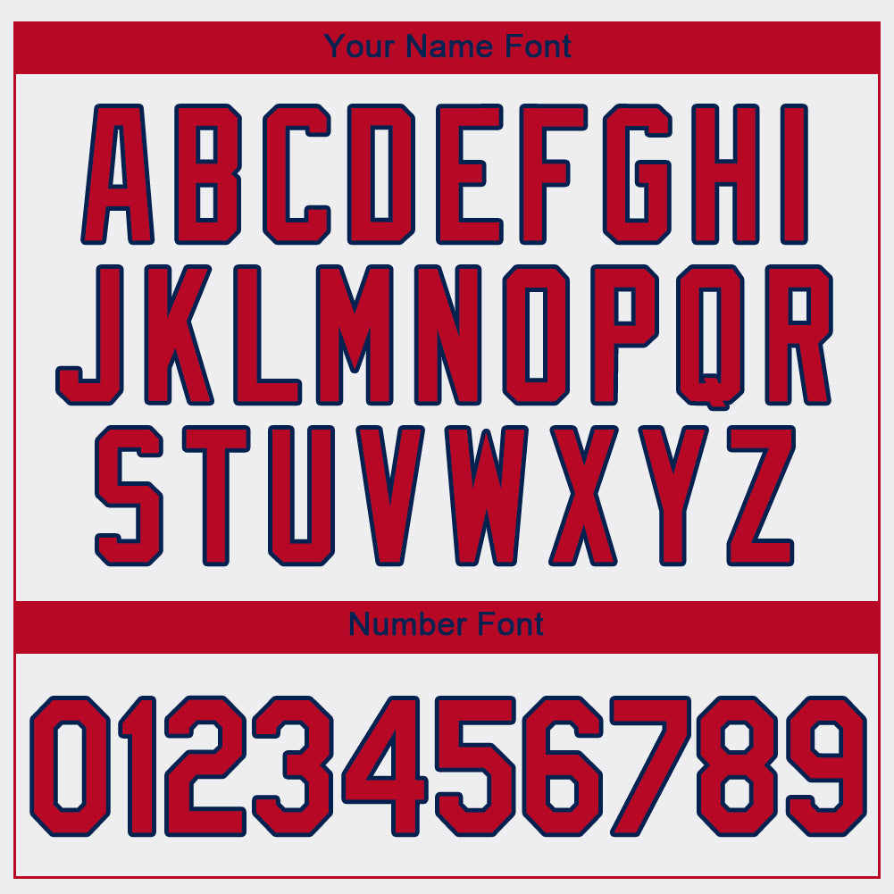Custom White Red-Navy Authentic Jersey - Image 4